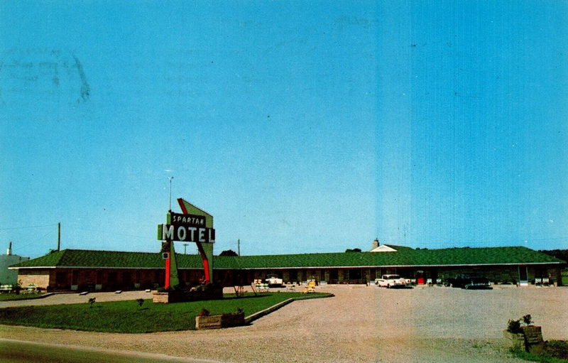 Spartan Motel - Postcard